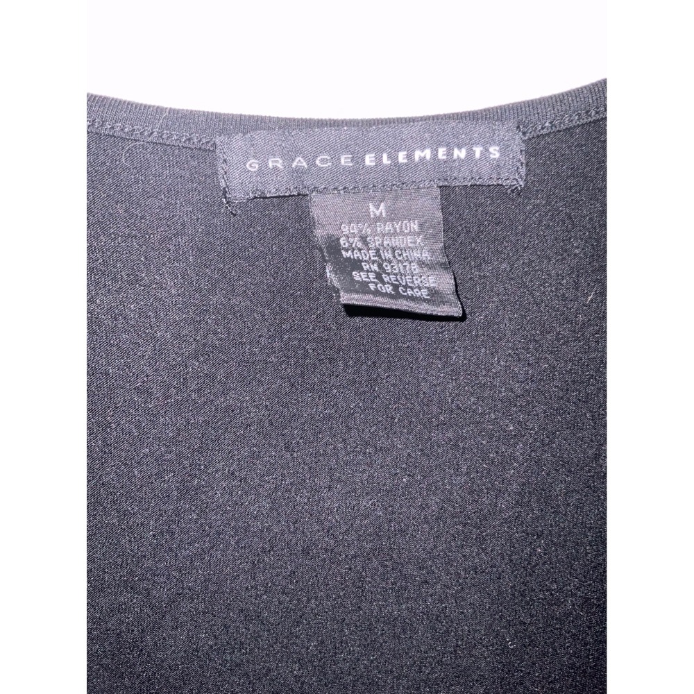 Grace‎ Elements Womens Black Sleeveless Beaded Scoop Neck Blouse Top Medium M - Picture 5 of 6